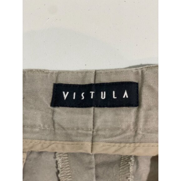 Vistula Mens Cotton & Elastane Garment Washed Khaki Pants 176/98 - Picture 10 of 15
